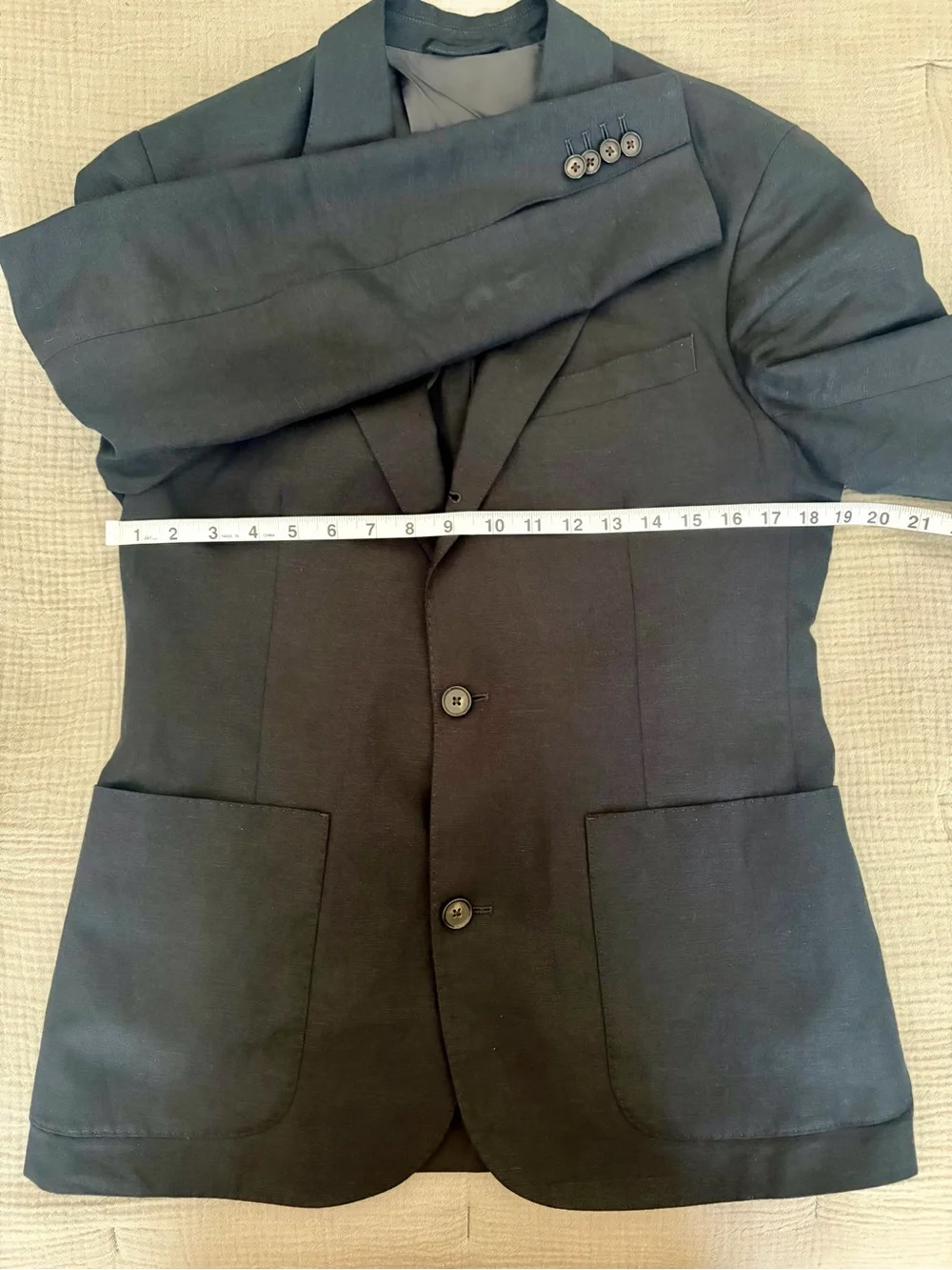 Huckberry Wills - Rosedale Linen Classic Patch Pocket Suit Jacket in Navy